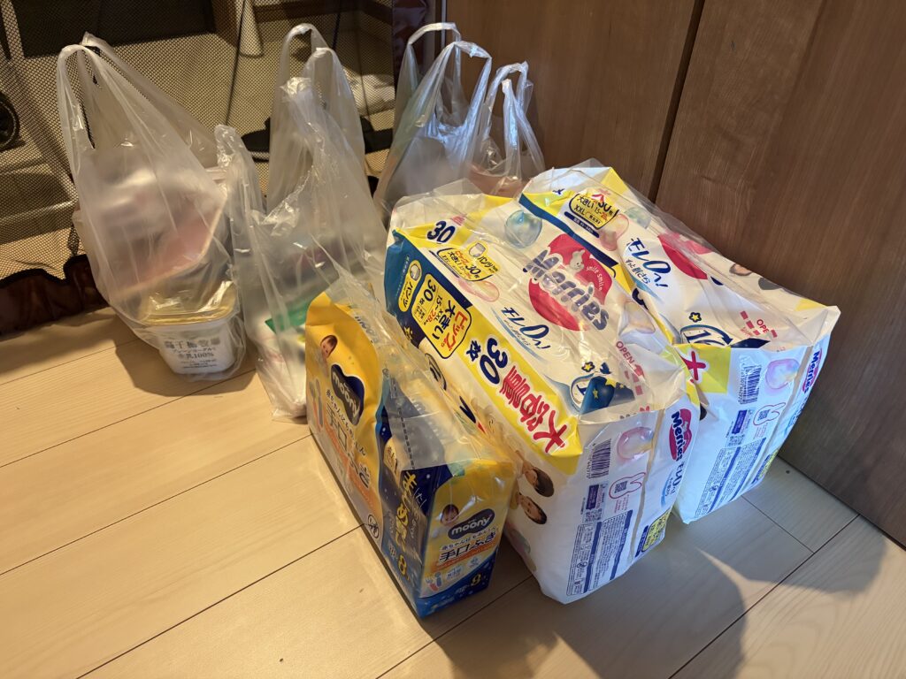 ネットスーパーで注文して届いたたくさんの食材