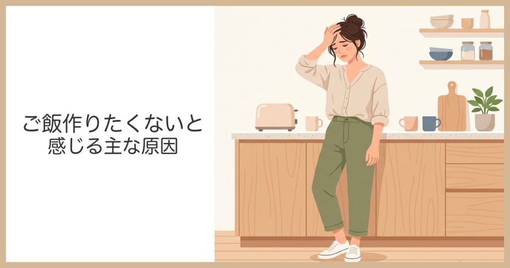 専業主婦がご飯を作りたくないと感じる原因