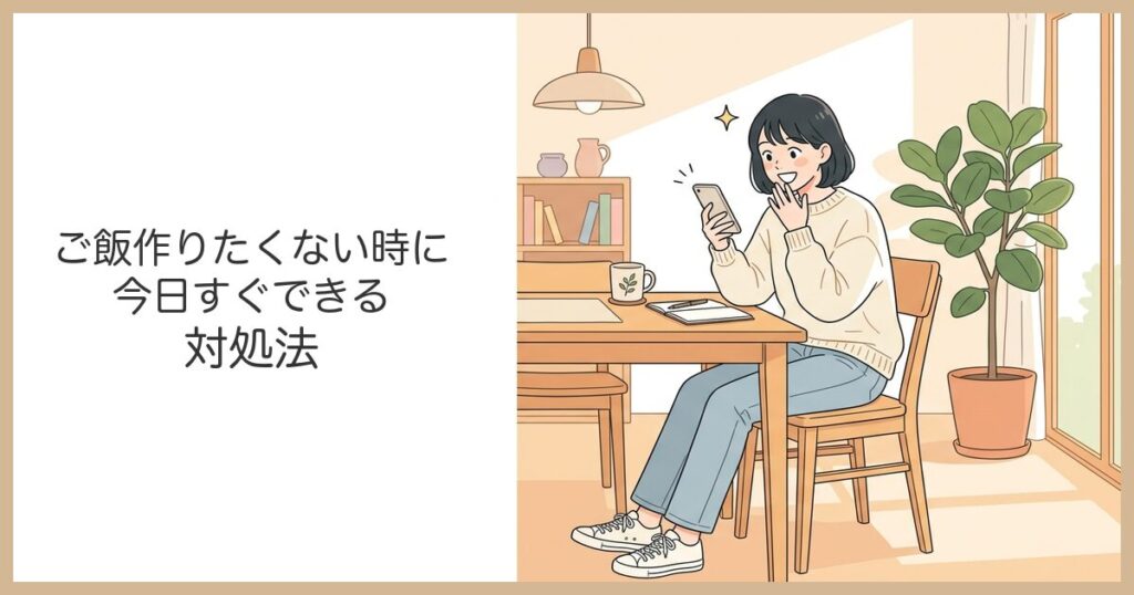 ご飯を作りたくない時にすぐできる対処法